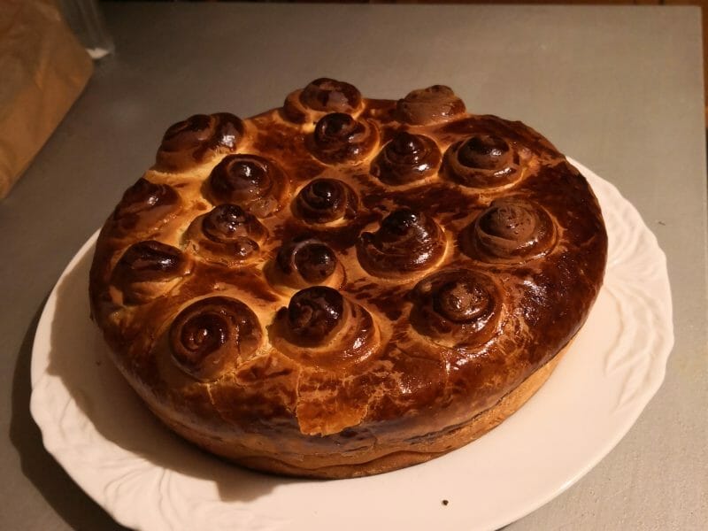 Cliquez pour zoomer ! Brioche aux pommes caramélisées Thermomix par maitev
