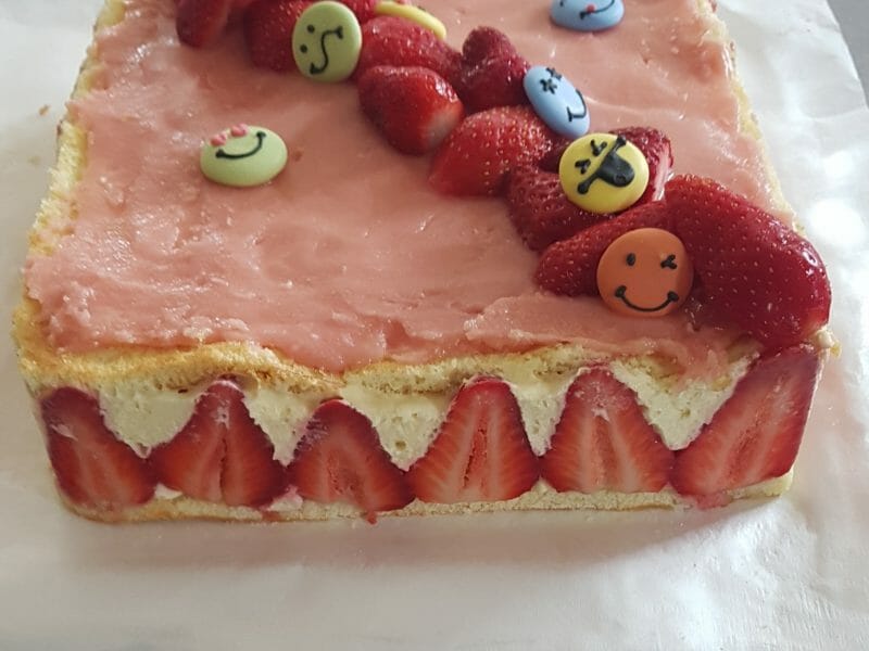 Cliquez pour zoomer ! Fraisier Thermomix par Brigitte 🌸