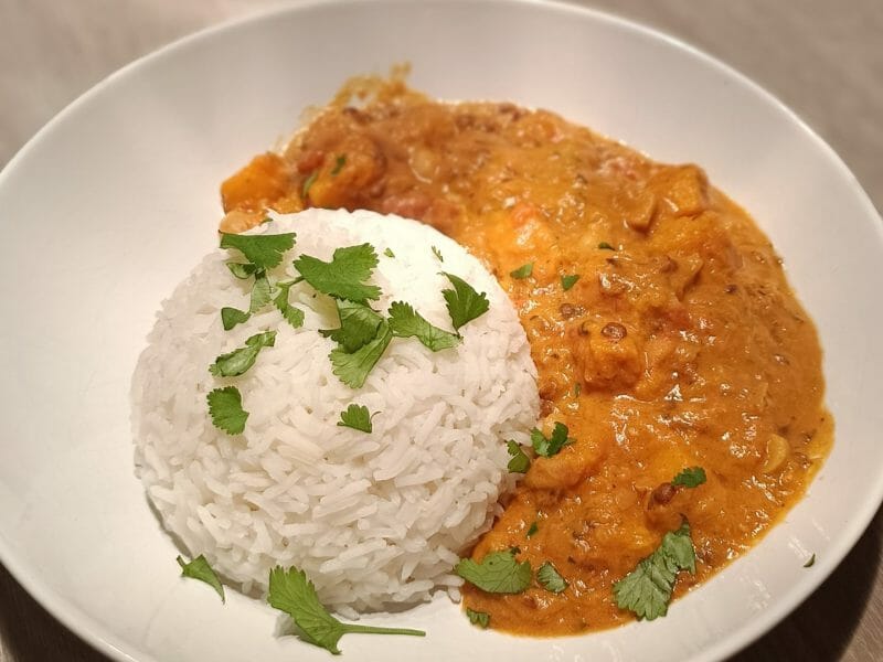 Cliquez pour zoomer ! Curry de butternut, pois chiches et lentilles Thermomix par laurieanne29
