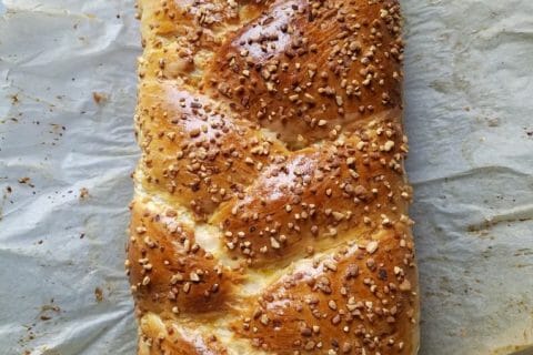Cliquez pour zoomer ! Brioche tressée à la mie filante au Thermomix