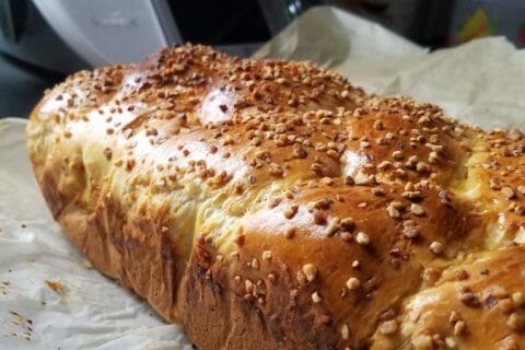 Cliquez pour zoomer ! Brioche tressée à la mie filante au Thermomix