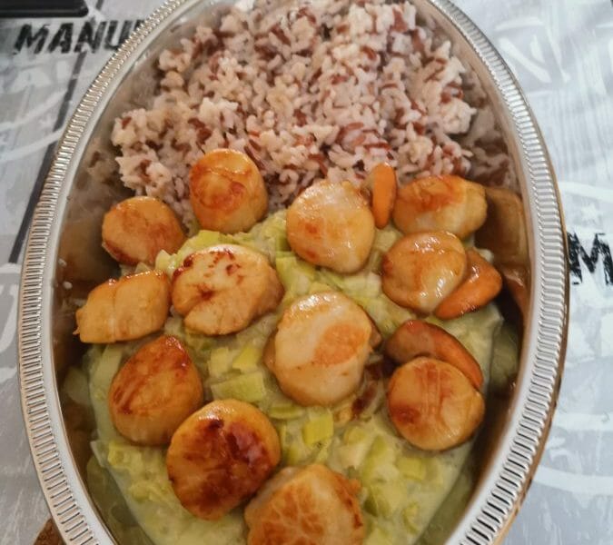 Cliquez pour zoomer ! Saint Jacques aux poireaux Thermomix par pascale B.