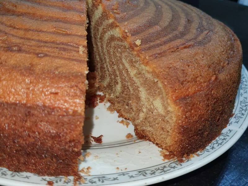 Cliquez pour zoomer ! Gâteau zébré Thermomix par Amina2018