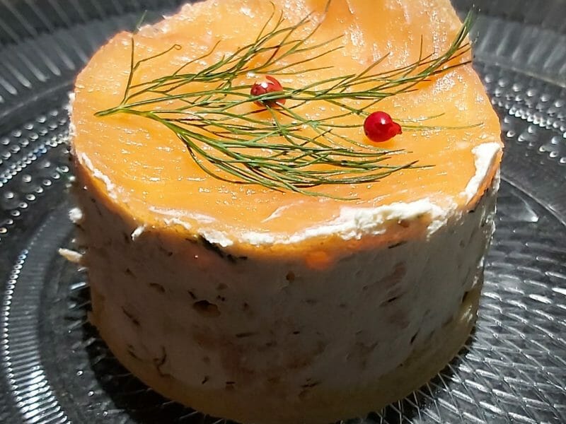 Cliquez pour zoomer ! Cheesecake au saumon sans cuisson Thermomix par Fredouillelacrapouille