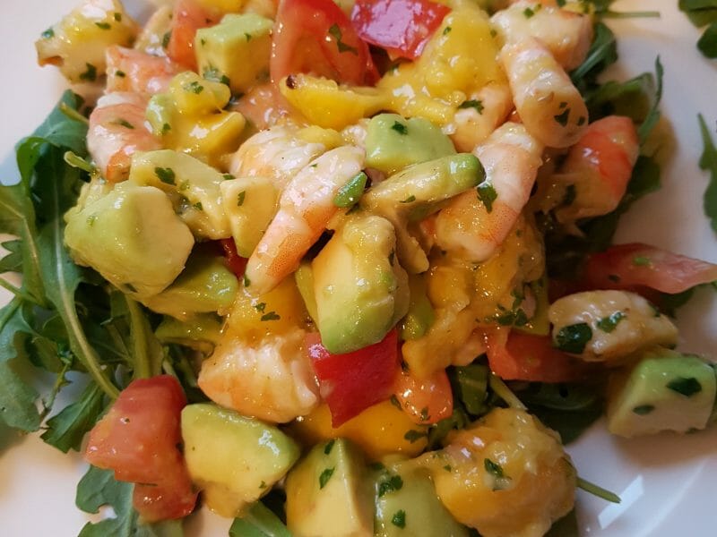 Cliquez pour zoomer ! Ceviche de crevettes, mangue, avocat Thermomix par Marinespriet