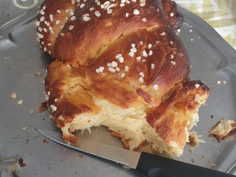 Cliquez pour zoomer ! Brioche tressée à la mie filante Thermomix par cyrlene
