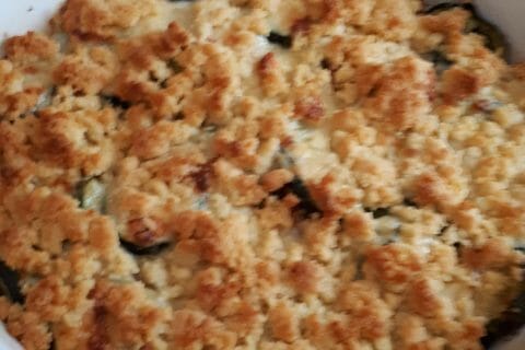 Cliquez pour zoomer ! Crumble courgettes, chèvre et lardons Thermomix par Nisou60