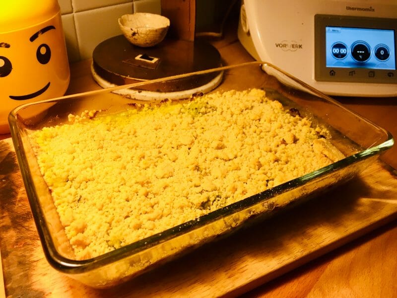Cliquez pour zoomer ! Crumble courgettes, basilic et parmesan Thermomix par Cloud nine