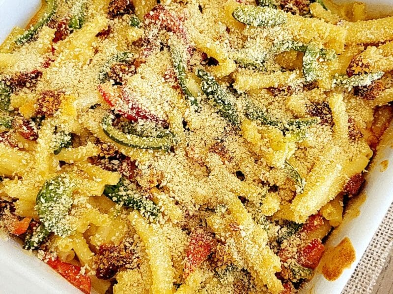 Cliquez pour zoomer ! Gratin de macaroni poivrons et chorizo Thermomix par julineh