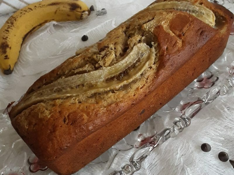 Cliquez pour zoomer ! Cake banane et pépites de chocolat Thermomix par mitzie