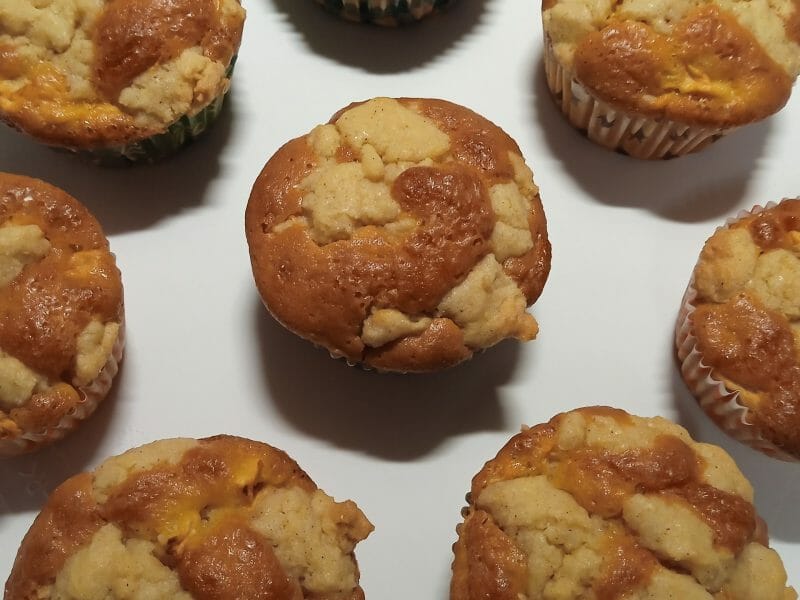 Cliquez pour zoomer ! Muffins aux pommes façon crumble Thermomix par sandnina