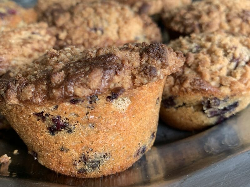 Cliquez pour zoomer ! Muffins aux mûres façon crumble Thermomix par 1000volts