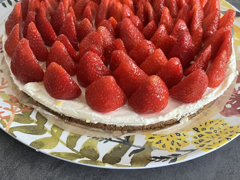 Cliquez pour zoomer ! Tarte aux fraises sans cuisson Thermomix par Marine