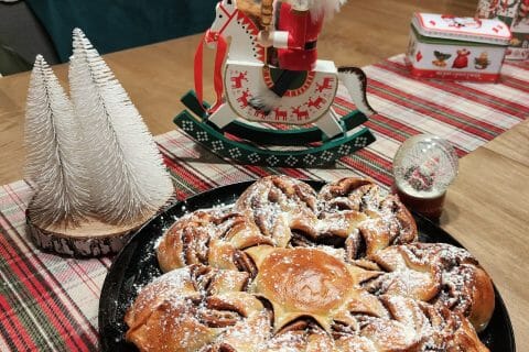 Cliquez pour zoomer ! Brioche étoilée au Nutella Thermomix par Wawa