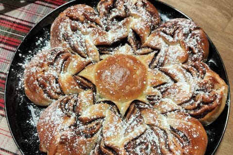 Cliquez pour zoomer ! Brioche étoilée au Nutella Thermomix par Wawa