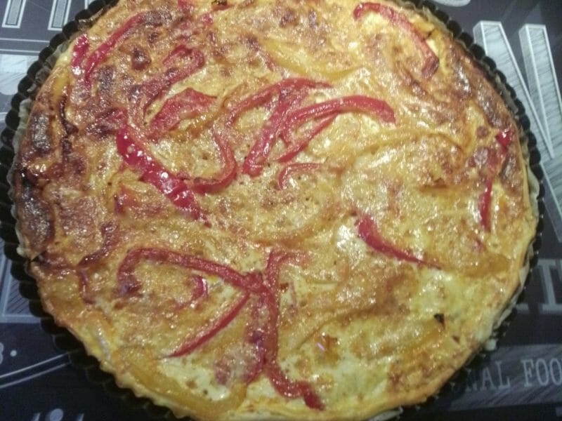 Cliquez pour zoomer ! Quiche poivrons et chorizo Thermomix par damienb39100