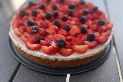 Cliquez pour zoomer ! Tarte aux fraises sans cuisson Thermomix par amandine_826