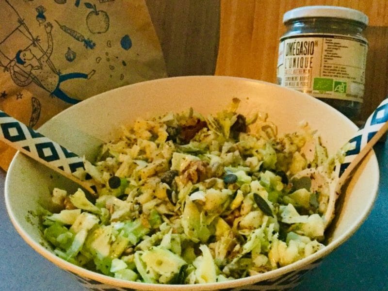 Cliquez pour zoomer ! Salade pommes, chou et noix Thermomix par Lilyti