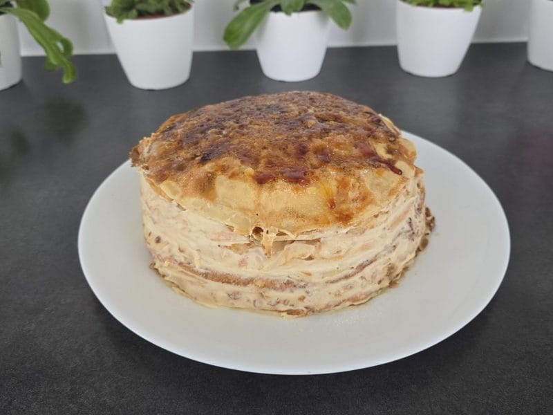 Cliquez pour zoomer ! Gâteau de crêpes à la vanille – Mille crepe cake Thermomix par Anaïs