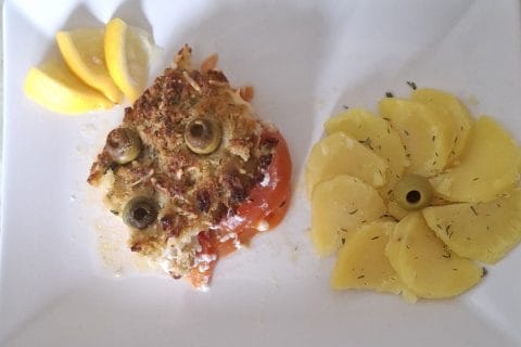 Cliquez pour zoomer ! Cabillaud en croûte d’olives vertes Thermomix par manhou05