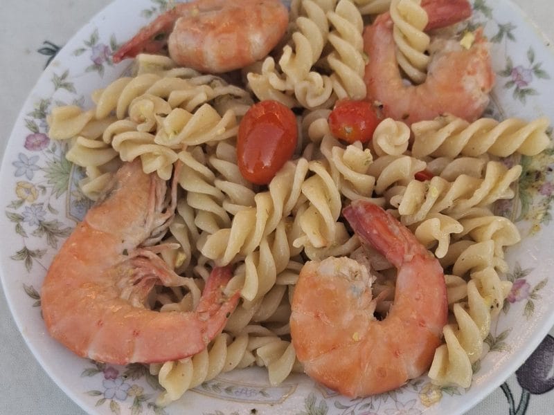 Cliquez pour zoomer ! Farfalle au pesto et crevettes Thermomix par manhou05