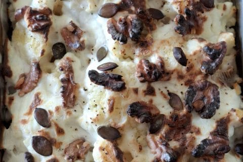 Cliquez pour zoomer ! Gratin de chou-fleur au gorgonzola et aux noix Thermomix par manhou05