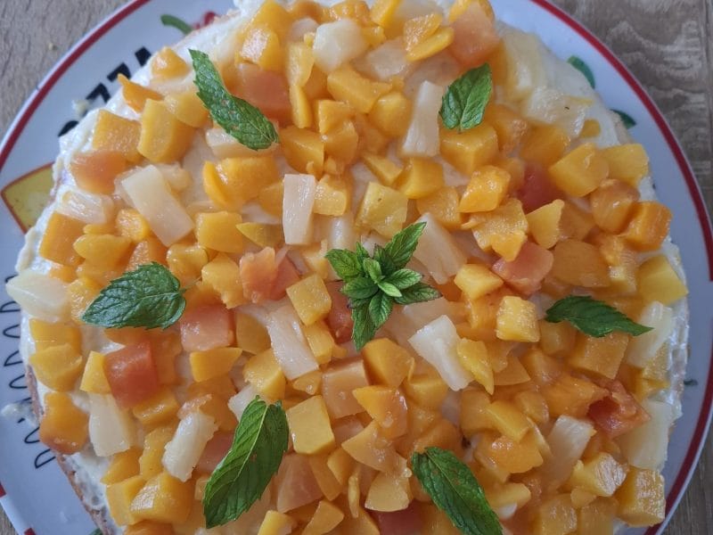 Cliquez pour zoomer ! Tarte renversée aux fruits rouges et citron vert Thermomix par Vivi56500