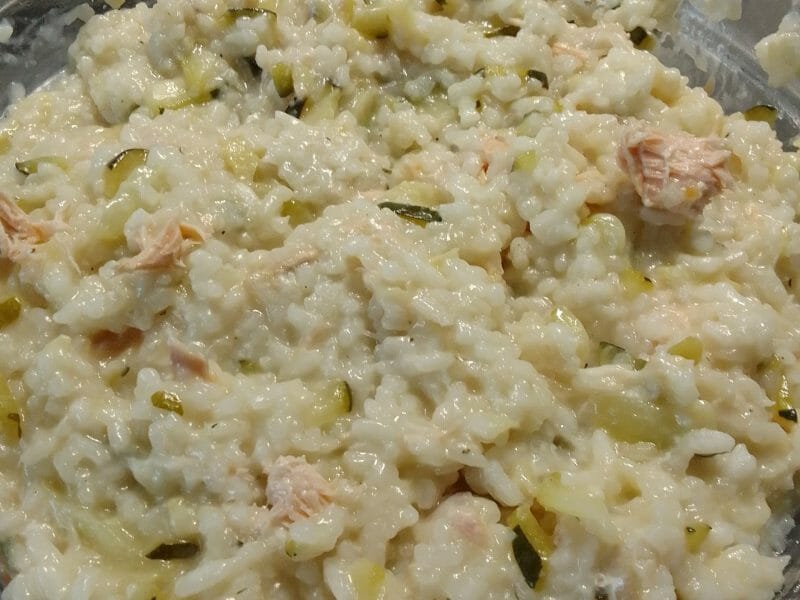 Cliquez pour zoomer ! Risotto courgettes saumon Thermomix par gouilloux
