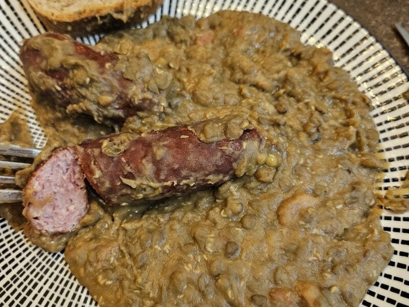 Cliquez pour zoomer ! Lentilles et ses saucisses Thermomix par danouni