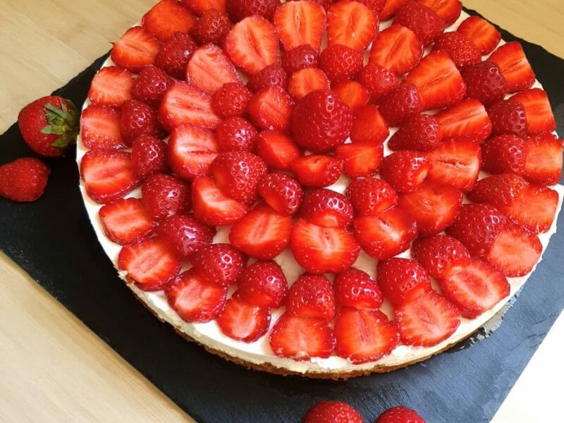 Cliquez pour zoomer ! Tarte aux fraises sans cuisson Thermomix par Passion_momix