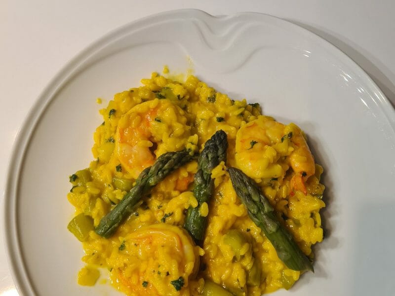 Cliquez pour zoomer ! Risotto aux crevettes et asperges Thermomix par hyndra