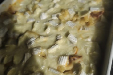 Cliquez pour zoomer ! Gratin de macaroni reblochon et chorizo Thermomix par miminonomath