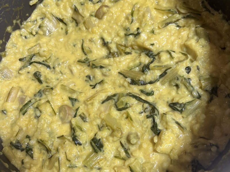 Cliquez pour zoomer ! Risotto à la puntarelle et au saumon fumé Thermomix par Colaurine