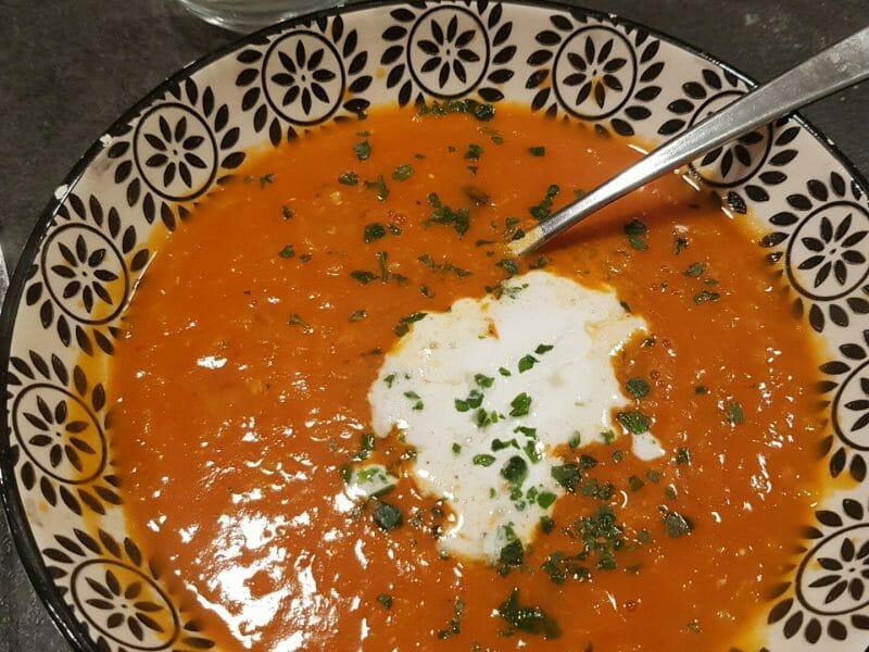 Cliquez pour zoomer ! Soupe de lentilles corail, curry et coco Thermomix par Celinedu13