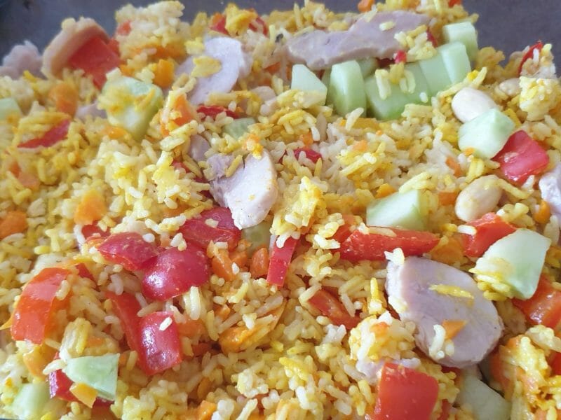 Cliquez pour zoomer ! Salade de riz arc-en-ciel Thermomix par Stephyan