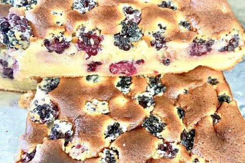 Cliquez pour zoomer ! Clafoutis aux mûres sauvages Thermomix par cocorell