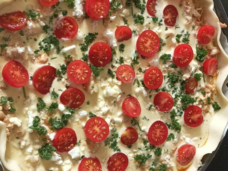 Cliquez pour zoomer ! Quiche poulet et tomates cerises Thermomix par sa_44