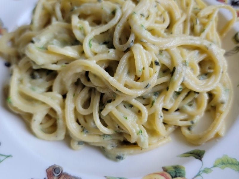 Cliquez pour zoomer ! Farfalle à la crème de courgettes Thermomix par poupou74