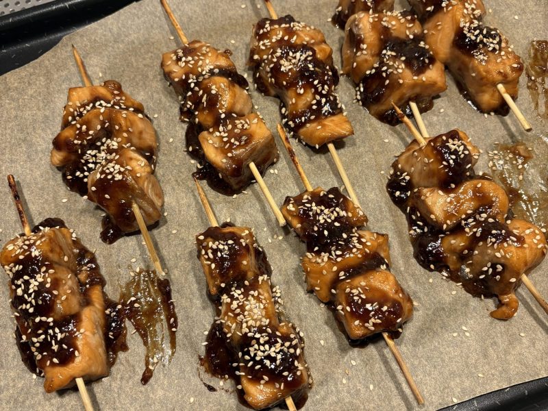 Cliquez pour zoomer ! Brochettes yakitori de saumon Thermomix par fabriceherrmann