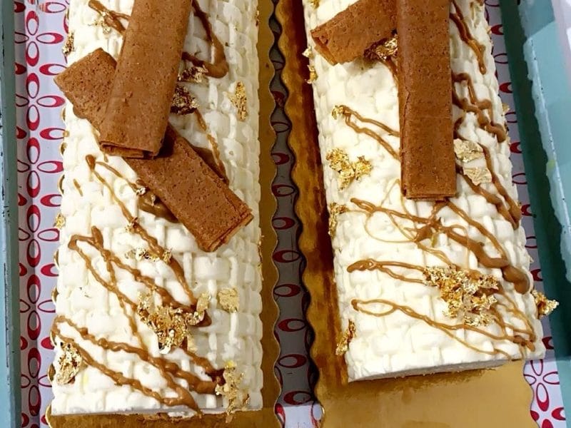 Cliquez pour zoomer ! Bûche vanille praliné Thermomix par rizlene42