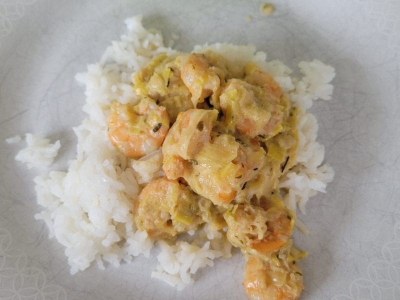 Cliquez pour zoomer ! Crevettes roses aux poireaux Thermomix par sab307