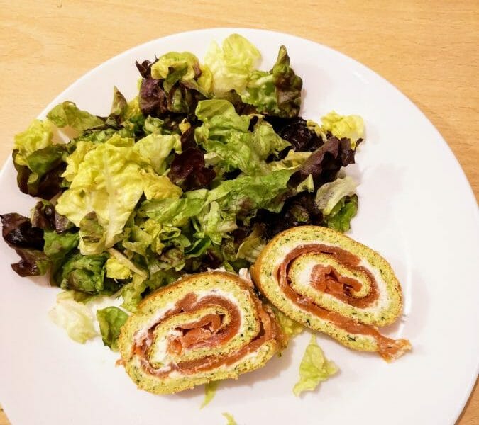 Cliquez pour zoomer ! Roulé aux courgettes et au saumon fumé Thermomix par Babou 🐒