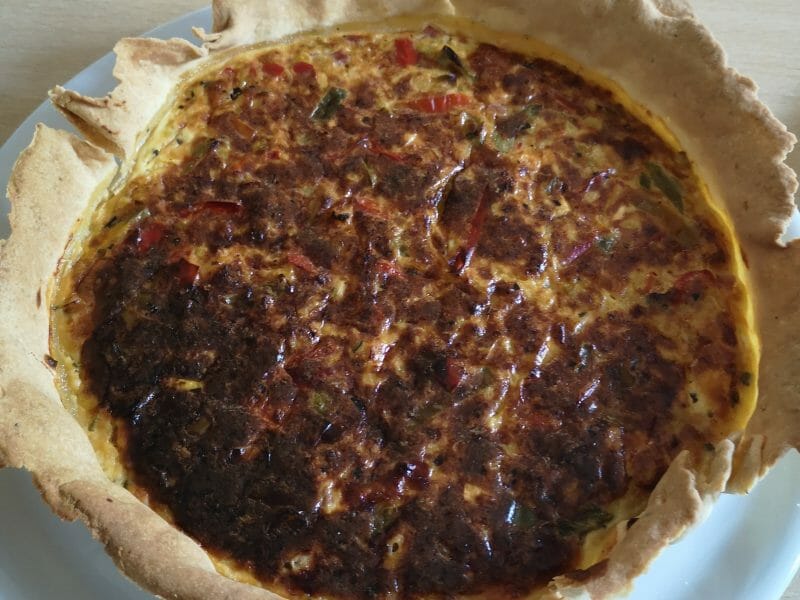 Cliquez pour zoomer ! Quiche poivrons et courgettes Thermomix par Babou 🐒