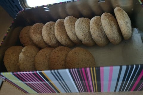 Cliquez pour zoomer ! Biscuits aux flocons d’avoine et amandes au Thermomix