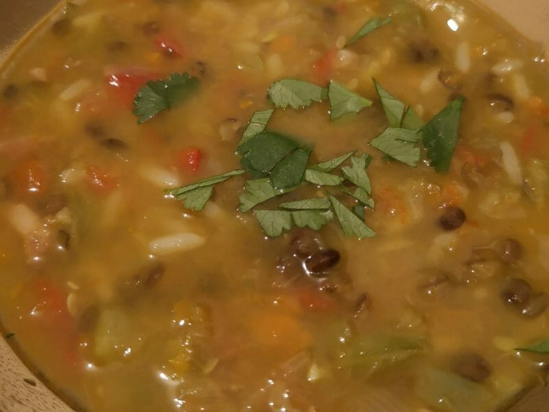 Cliquez pour zoomer ! Soupe de légumes aux lentilles et au riz Thermomix par Babou 🐒