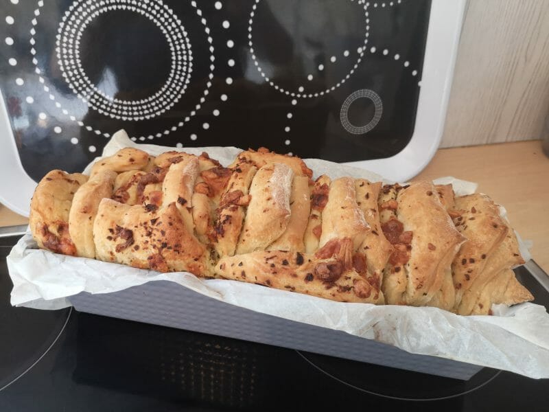 Cliquez pour zoomer ! Pain à l’ail, persil et mozzarella Thermomix par Babou 🐒