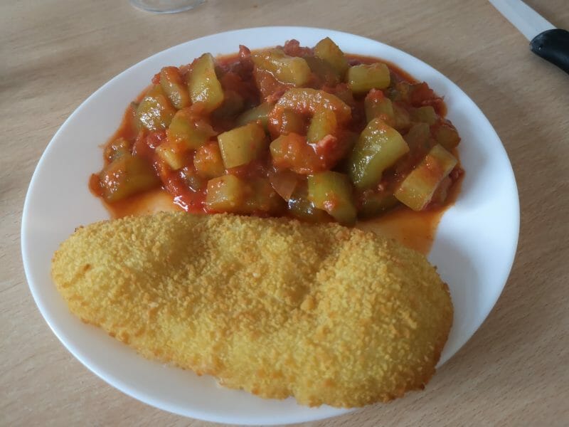 Cliquez pour zoomer ! Concombre cuit lardons tomate paprika Thermomix par Babou 🐒