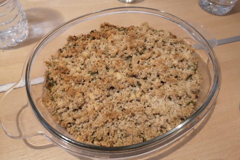 Cliquez pour zoomer ! Crumble courgettes, basilic et parmesan Thermomix par Babou 🐒