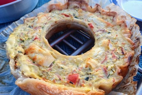 Cliquez pour zoomer ! Tarte courgette, jambon & chèvre Thermomix par Babou 🐒
