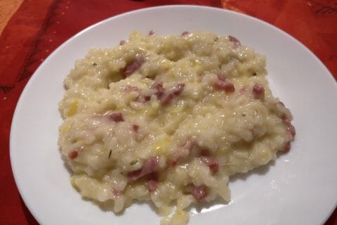 Cliquez pour zoomer ! Risotto poireaux et lardons Thermomix par Babou 🐒